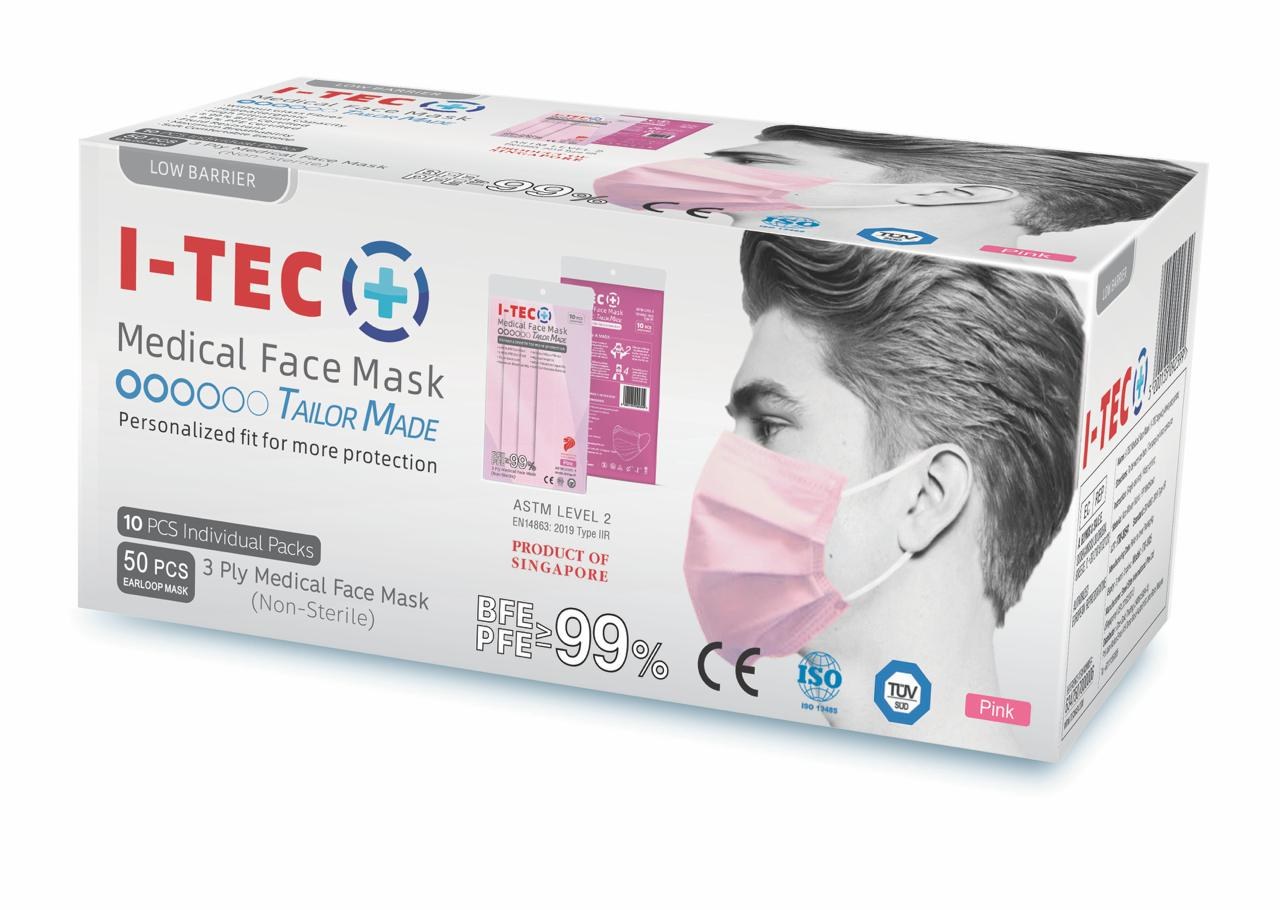 I-TEC Medical Face Mask, Tailor Made, pink