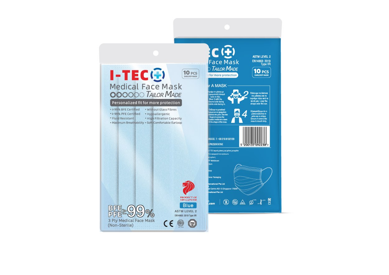 I-TEC medical face mask packaging